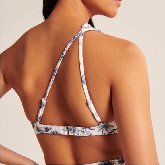 Abercrombie & Fitch Asymmetrical Underwire Bralette Bikini Top Size L - Picture 2 of 6